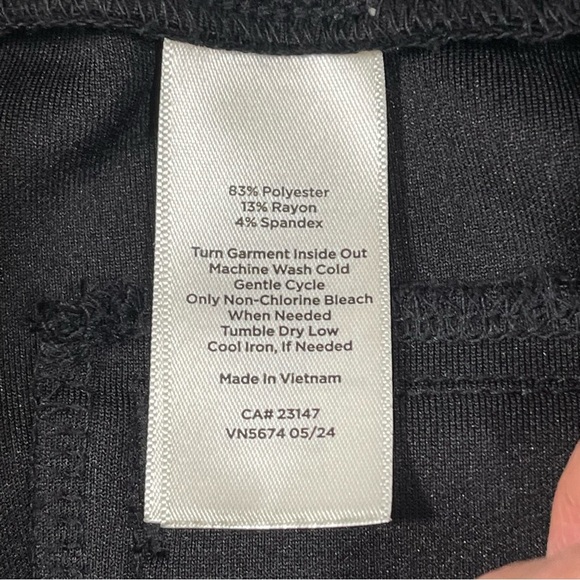 T by Talbots AIRKNIT STRETCH WIDE LEG PANTS Size XL Black - Picture 6 of 9